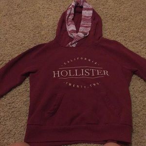 I am selling a maroon Hollister hoodie